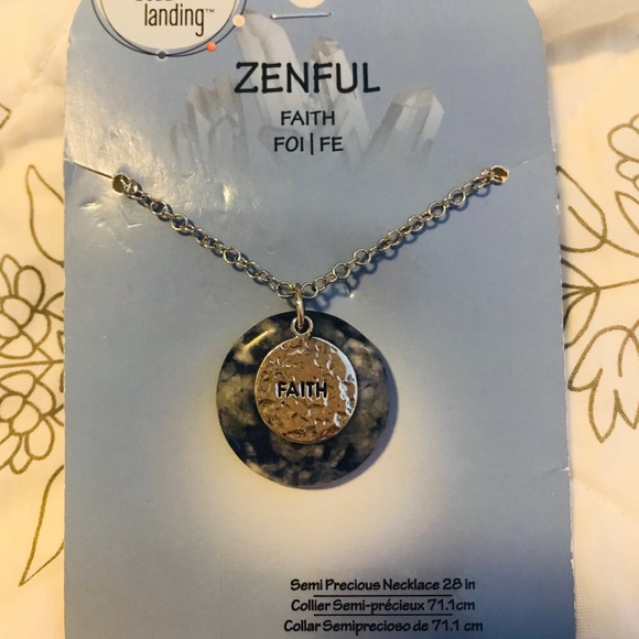 Jewelry - βFaithβ stone necklace NWT Jewelry - βFaithβ stone necklace NWT